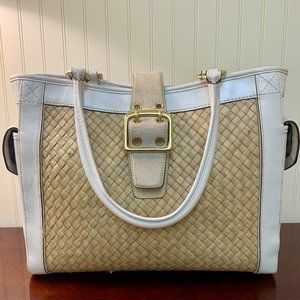 Coach Woven Basket & Suede Satchel